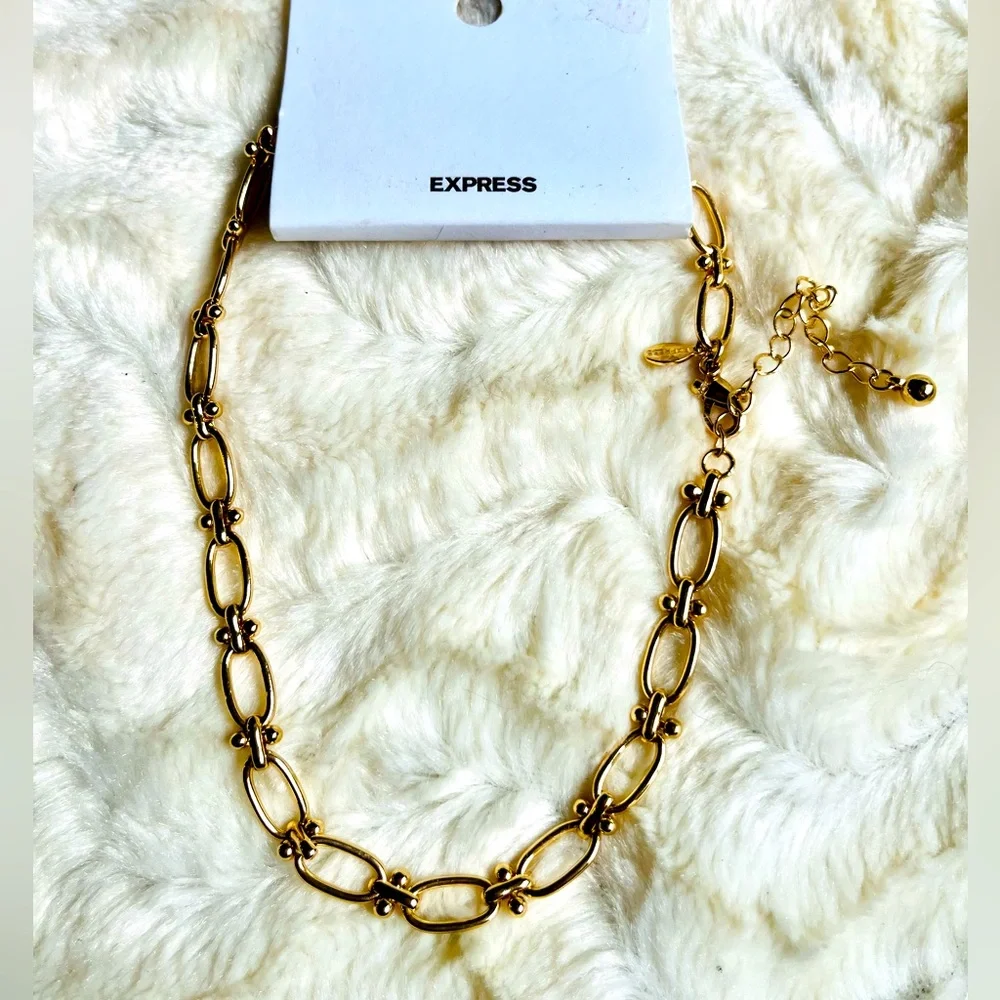 Express gold tone chain necklace NWT - Picture 1 of 3